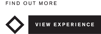 Media: Find Out More text above a View Experience button with a diamond shape pointing to it, encouraging media engagement.