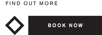 Find Out More with a Book Now button and a diamond shape on a teal background.