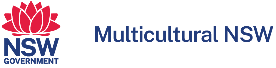 Multicultural NSW Government logo. Common Ground initiative.