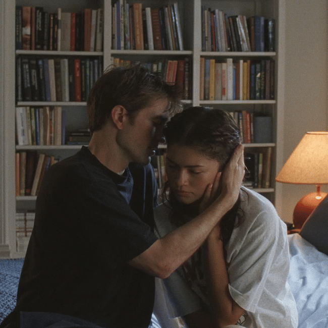Image related to 'The Drama', explores lying to loved ones: A man comforts a woman, showcasing the emotional toll of difficult truths.
